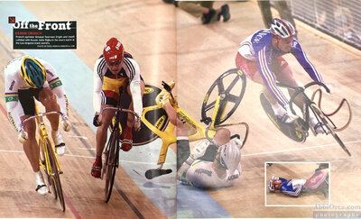 VeloNews double page spread. 2005 UCI Track World Championships. Los Angeles005 UCI Track Cycling World Championships - Track Cycling - Los Angeles, United States