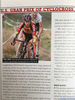 VeloNews Mark McCormack article