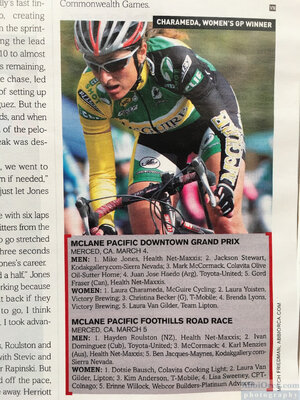 Laura Charameda VeloNews article